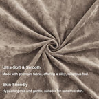 Greek Velvet Euro Sham Covers Set of 2 26x26 Luxury Soft Solid Pillow Covers for Living Room Bedroom Yard,Brown - Image 2