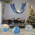 Macrame Fairy Lights Battery Operated with Remote & Timer, Blue Gradient - Image 2