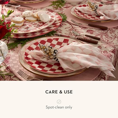 MACKENZIE-CHILDS Set of 4 Napkin Rings, Decorative Napkin-Holder Rings for Cloth Napkins, Glam Up Beaded Tree - Image 5