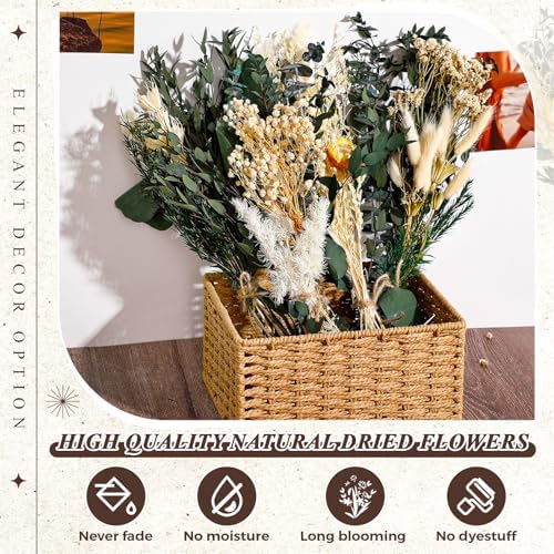 Layhit 4 Pack Large Size Boho Dried Flowers 15-17 Inch, Eucalyptus - Image 4