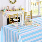 2Pack Striped Tablecloth 57x120 Inch Light Blue and White Tablecloth - Image 6