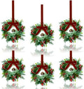 Edussy Mini Christmas Wreaths, Set of 6, 10 Inch Artificial Small Wreath by Edussy