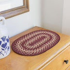 Homespice Autumn Maple Jute Braided Table Mats, Oval 10x15 Set of 4 by Homespice