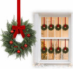 Thiccywoov 8 Pcs 10" Small Christmas Cabinet Wreaths with Velvet Bow by Jgiusenfg