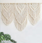 Achart Macrame Wall Hanging Large- Boho Wall Decor- large wall art- Wall Decor Living Room- Macrame Tapestry Boho Decor for Bedroom (Beige-H) - Image 3