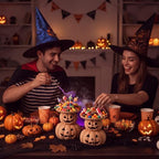 RattanView 2 Pcs Terracotta Halloween Pumpkin Decor Pumpkin Candle Holders - Image 3