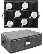 Cup and Mug Storage Box and Dividers 2 Pack, Hard Shell Coffee Mug Storage - Image 3