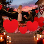 Large Valentine's Day Cardboard Stand Up Set of 3 Sizes 22 inch 31 inch 36 inch with Foothold Photo Props Decoration Valentines Day Conversation Heart Backdrop Stand for Yard Outdoor Indoor - Image 5