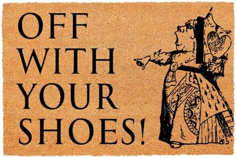 Funny Coir Doormat Off with Your Shoes Front Door Mat Entryway Outdoor Mats with Heavy Duty Front Porch Welcome Mats Entry Natural Coconut Brown Novelty Prank Gift Funny Coir Mat 23.7x15.7 inch by FNDMCTPS