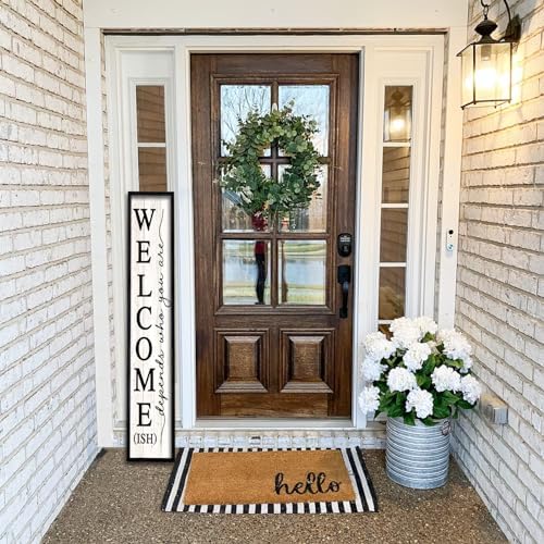 comurdyo Welcome-ish Sign for Front porch Standing 45"X9" Black - Image 3