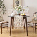 ISAENNE Designer French Linen Long Table Runner,102"x12"-Cornucopia - Image 3