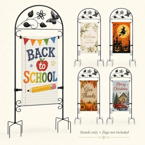 AceList Garden Flag Stands, 2 Pack for Fall and Holiday Outdoor Displays - Image 6
