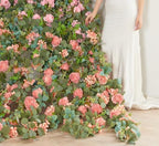 Artificial Flower Garland 2pcs 5.4ft Rose & Hydrangea Vine, Champagne Pink - Image 4