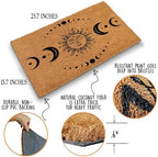 Funny Coir Doormat Sun and Moon Phase Magic Moon Door Mats for Entryway Decor Outdoor Mat with Heavy Duty Front Porch Welcome Mats Entry Natural Coir House Warming Gift Mat 23.7 x 15.7 inch - Image 4