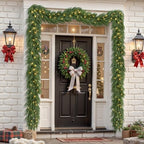 2PCS 9FT Artificial Christmas Garland with Lights, Norfolk Pine Garland - Image 6