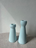 Taper Candle Holders for Candlesticks Ceramic Candle Stick Candle Holder- Set of 2 Decorative Candle Stand for Wedding Decor,Dinner Party and Table Centerpieces,Housewarming Gift Blue - Image 4