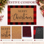 Tinideya 2 Pcs Christmas Layered Doormat Set, Merry Christmas - Image 4