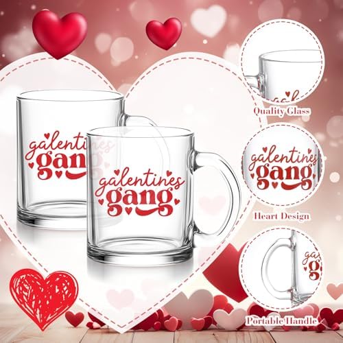 Maxcheck 6 Sets 12 oz Galentines Gang Glass Cups Bulk - Image 3