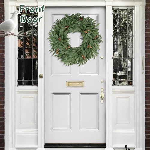24 Inch Large Eucalyptus Olive Wreaths for Front Door with Olives - Image 6