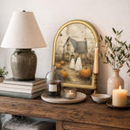 Wheatwin Halloween Wall Art, Vintage Arched Gold Framed Wall Art Ghosts - Image 6