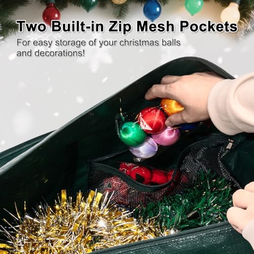 Extra Large Christmas Tree Storage Bag 12 ft - Green - Image 4