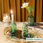 Glass Bud Vases in Bulk Set of 30 Pcs,Small Glass Vases for Flowers as Wedding Centerpieces for Tables,Clear Flower Vases Suitble for Wedding Decorations,Home Decor (Dark Green, 30 pcs) - Image 2