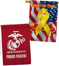 Proud Marine Parent House Flag - Pack Armed Forces Corps USMC Semper Fi United State American Military Veteran Retire Official Support Our Troops - Garden Yard Gift Double-Sided 28 X 40 by Unknown