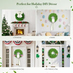 20" Boxwood Wreaths for Front Door – Boxwood Wreath with Sash - Image 6