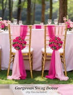 BLOSMON Hot Pink Flowers for Wedding: 10 Pcs Fakel Rose Balls for Table - Image 5