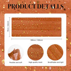 Artoid Mode 6PC Gold Stars Caramel Gauze Table Runner 120 Inch 10FT, Reversible Glitter Sheer Dining Wedding Holiday Birthday Table Decor for Home Party - Image 6