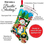 Bucilla 86707 Felt Applique Stocking Kit, 18", Santa Stop Here, - Image 3