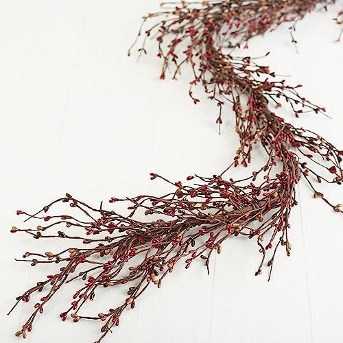 Factory Direct Craft Hand Wrapped Warm Colored Pip Berries Garland for Decorating - Image 3