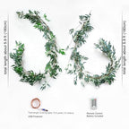 FiveSeasonStuff 2 Mix Greenery Garlands with 33 ft USB String Lights, Bendable Willow & Eucalyptus Vine for Wedding Backdrops, Fireplace Mantels and Party Decor - Image 6