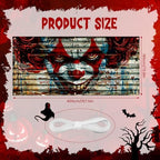 Halloween Garage Door Decorations Scary Clown Garage Door Banner Cover 6x13 Ft Rusty Horror Spooky Joker Extra Large Halloween Party Backdrop Decor Outdoor Holiday Background Sign Supplies - Image 7