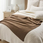 EVERGRACEHOME Chunky Chenille Knit Throw Blanket, 50 x 60, Camel Brown - Image 5