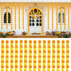15 Pack of 5 FT Marigold Garland Decoration for Pooja & Diwali by Unknown