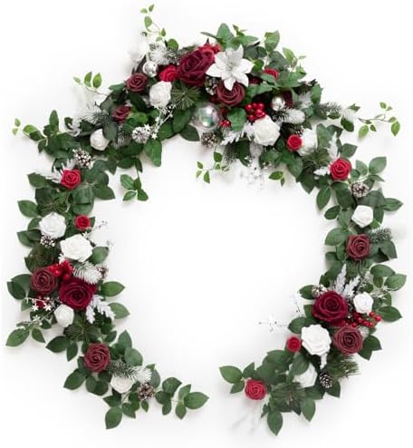 Ling's moment Christmas Artificial Flower Garland Wedding Arch 6 FT by LingsMoment