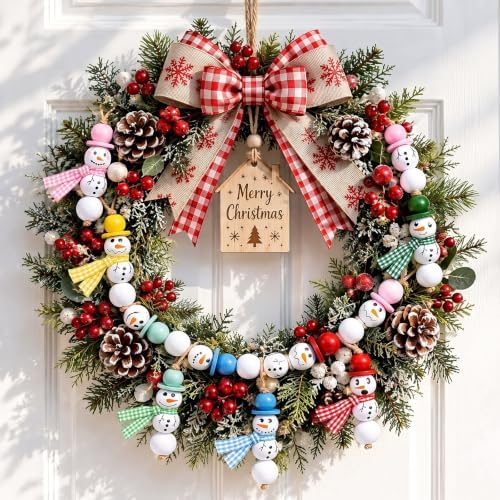Vicenpal 450 Pcs Christmas Wooden Beads, Pure, Bright Color - Image 3