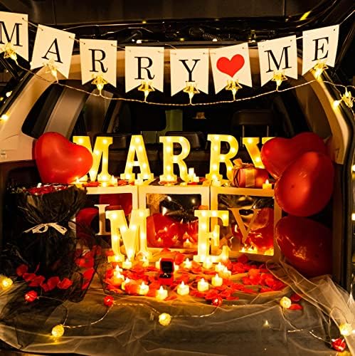 Homemory Marry ME Light Up Letters Proposal Decoration Kit with Tea Lights - Image 5