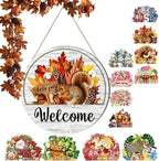 Interchangeable Door Sign,Welcome Sign for Every Season,Slot-In Design,12 by HIDRUO