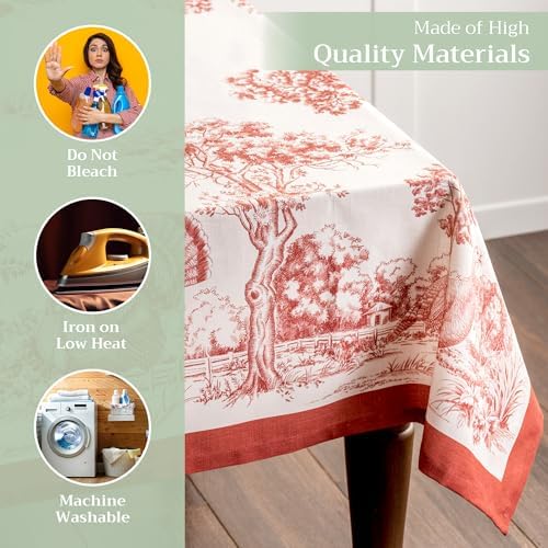 Maison d' Hermine Table Cloth Square Table Reusable 100% Cotton 60"x60" - Image 3