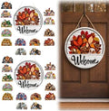 16 Pcs Interchangeable Welcome Sign for Front Door, Wood Hanging Decor by Unknown
