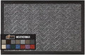 GORILLA GRIP WeatherMAX Door Mat, Indoor Outdoor Use, 72x24, Silver Chevron by GorillaGrip