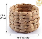 48 Pcs Boho Napkin Rings Bulk, Woven Water Hyacinth Napkin Ring Set of 48 for Wedding Reception, Thanksgiving & Christmas Table Decor, Handmade Rattan Wicker Napkin Holder Rings for Dinner Party - Image 2