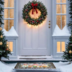 12Pcs Doormat Inserts Seasonal Entrance Doormats Interchangeable Welcome Doormats Welcome Mat Outdoor for Fall Christmas Front Door Outdoor Indoor 22in x 10in All Season and Holiday Gnomes - Image 5