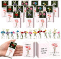 Wonderjune 50 Sets Mini Flower Thank You Gifts Bulk for Women, Clear by Wonderjune