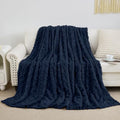 Aganear Fleece Throw Blanket for Couch Sofa 60"x80" Navy by Aganear