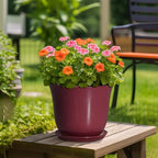 12 Inch Pots for Plants, Ceramic Planter for Indoor Plants, Red - Image 4