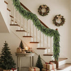 yofit 9FT Real Touch Cedar Christmas Garland for Mantle Fireplace - Image 2