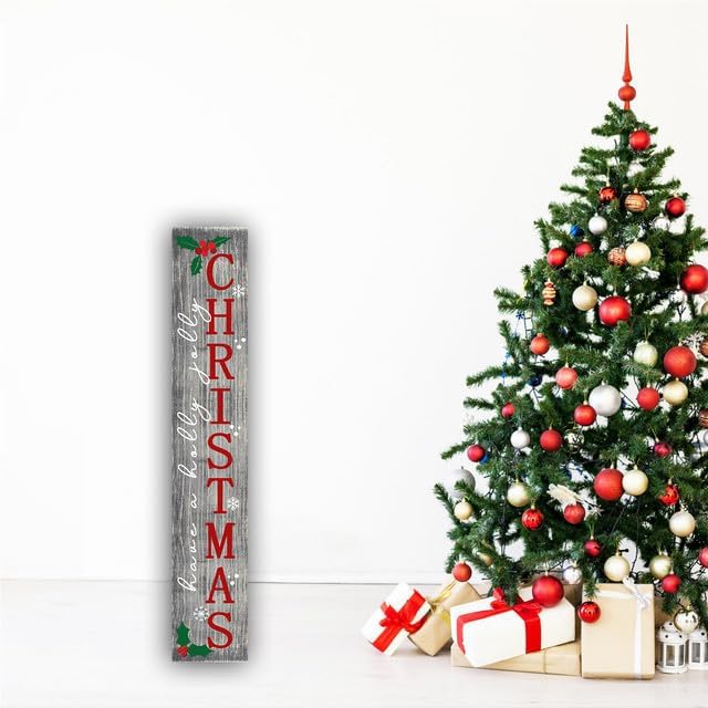 Merry Christmas Porch Leaner Sign Christmas Front Door Decor Sign Christmas Welcome Sign 8"x48" Christmas Tall Porch Sign Farmhouse Christmas Sign - Image 5
